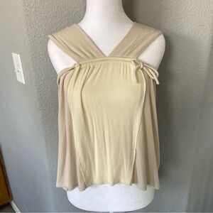 Cream Ribbed Top